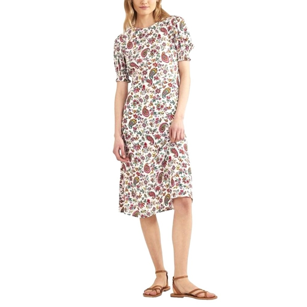 Boden Corinne Midi Tea Dress Size 8 Floral Paisley Print